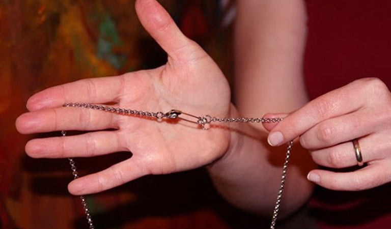 Necklace Extension using safety pin