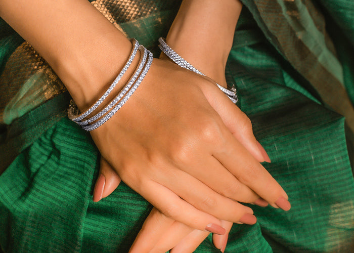 Pure silver bangles