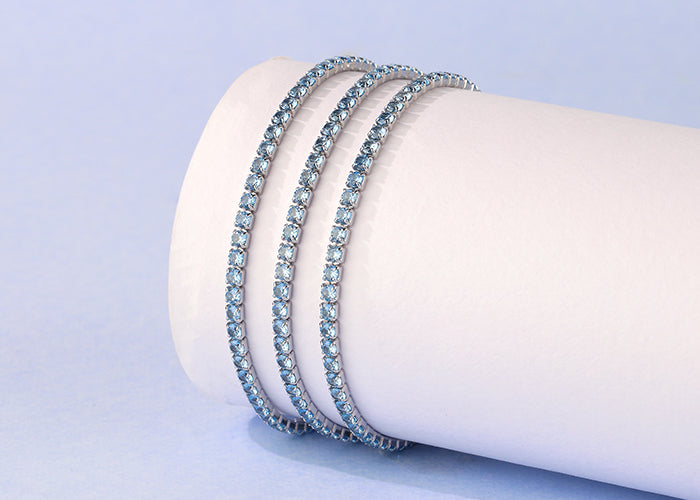 Blue sapphire tennis bracelet