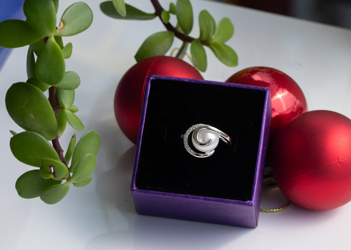 Freshwater pearl ring for her