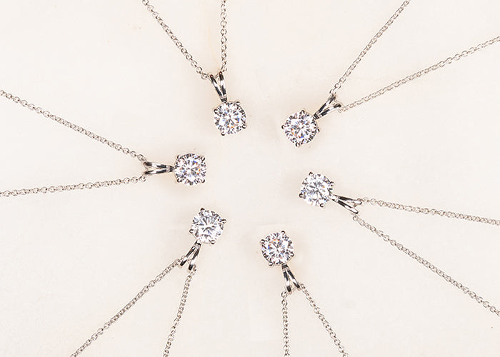 925 Silver American diamond Necklace