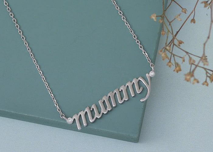 Pure Silver Mummy Pendant With Chain