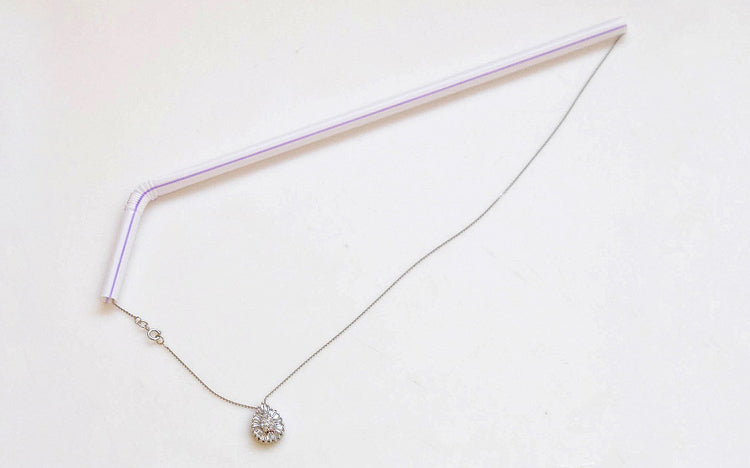 USe straw to store necklace 