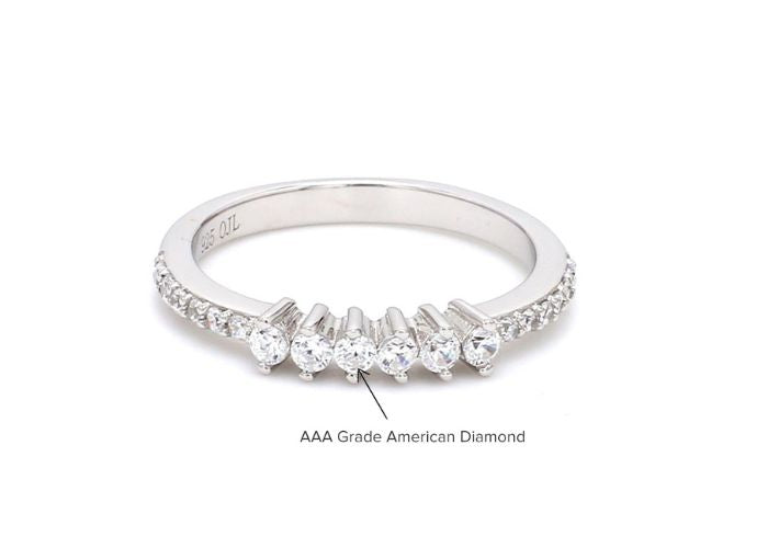 American diamond pure silver jewelry for women online