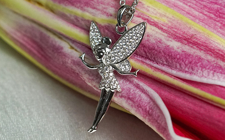 Ornate Jewels butterfly sterling silver pendent with chain