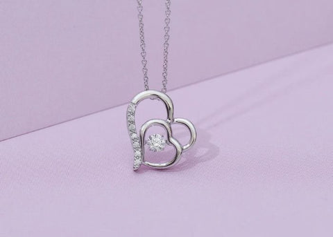 Heart Pendant Necklace in 925 silver