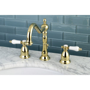 Kingston Brass Bel-Air 8 in. Widespread Bathroom Faucet with Porcelain Lever Handles