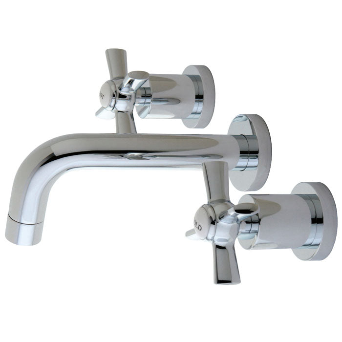 Kingston Brass Millennium 2 Handle Wall Mount Bathroom Faucet Baybridge Bath