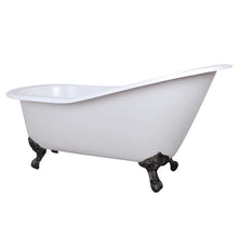Load image into Gallery viewer, Kingston Brass Aqua Eden 61-Inch Cast Iron Single Slipper Clawfoot Tub (No Faucet Drillings)