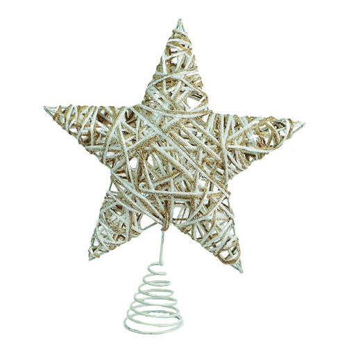 Fluffy White Star Tree Topper – Glendas Christmas Cottage