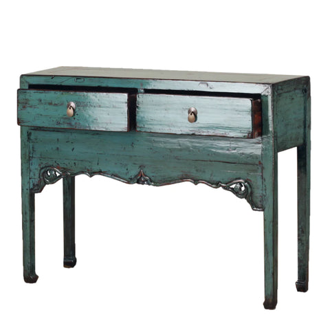chinese antique turquoise console table