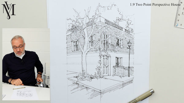 Level 1 - Urban sketching - House in Two Point Perspective
