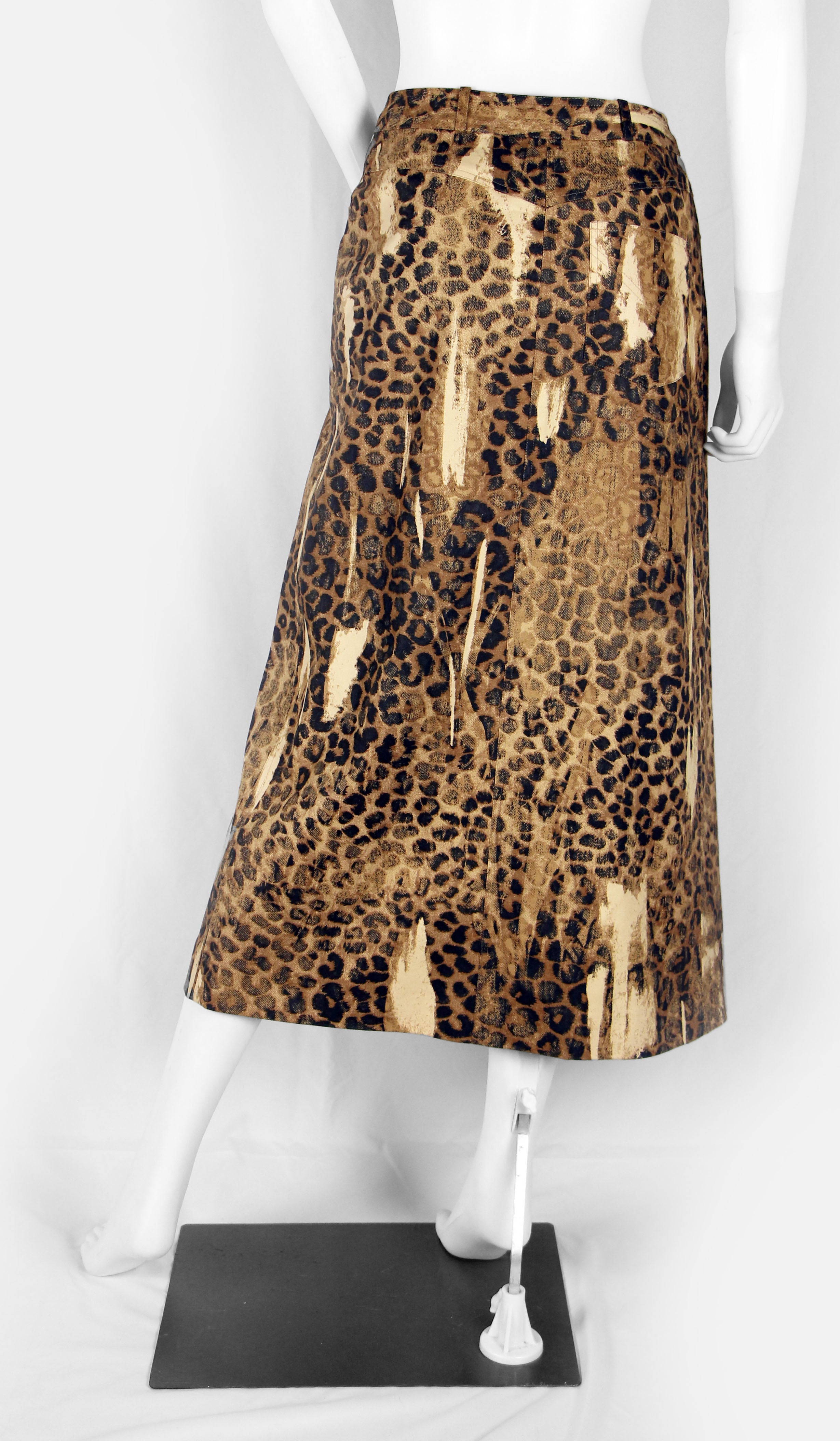 dior leopard skirt