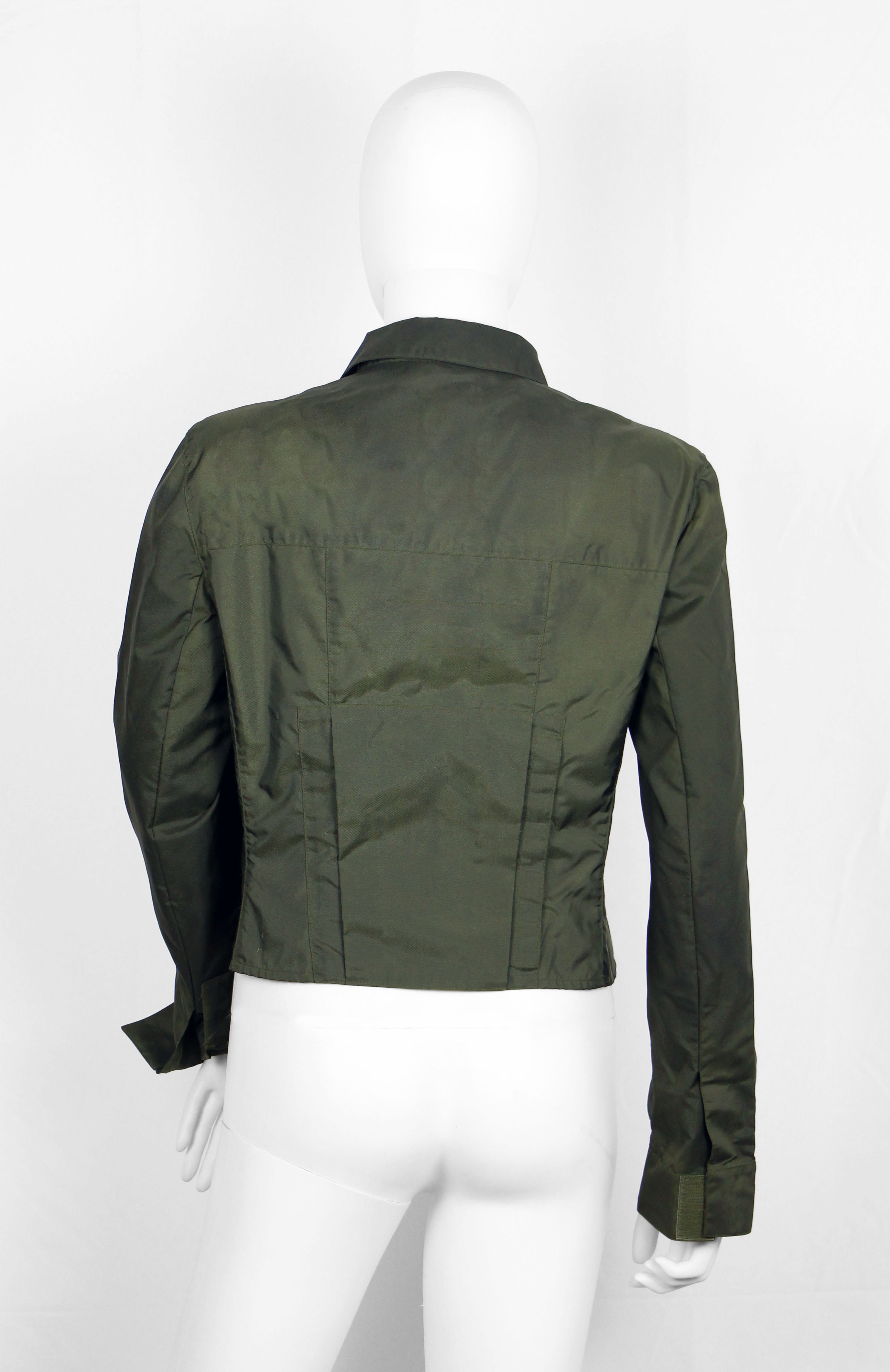 MIU MIU Kaki nylon jacket - S/S 1999