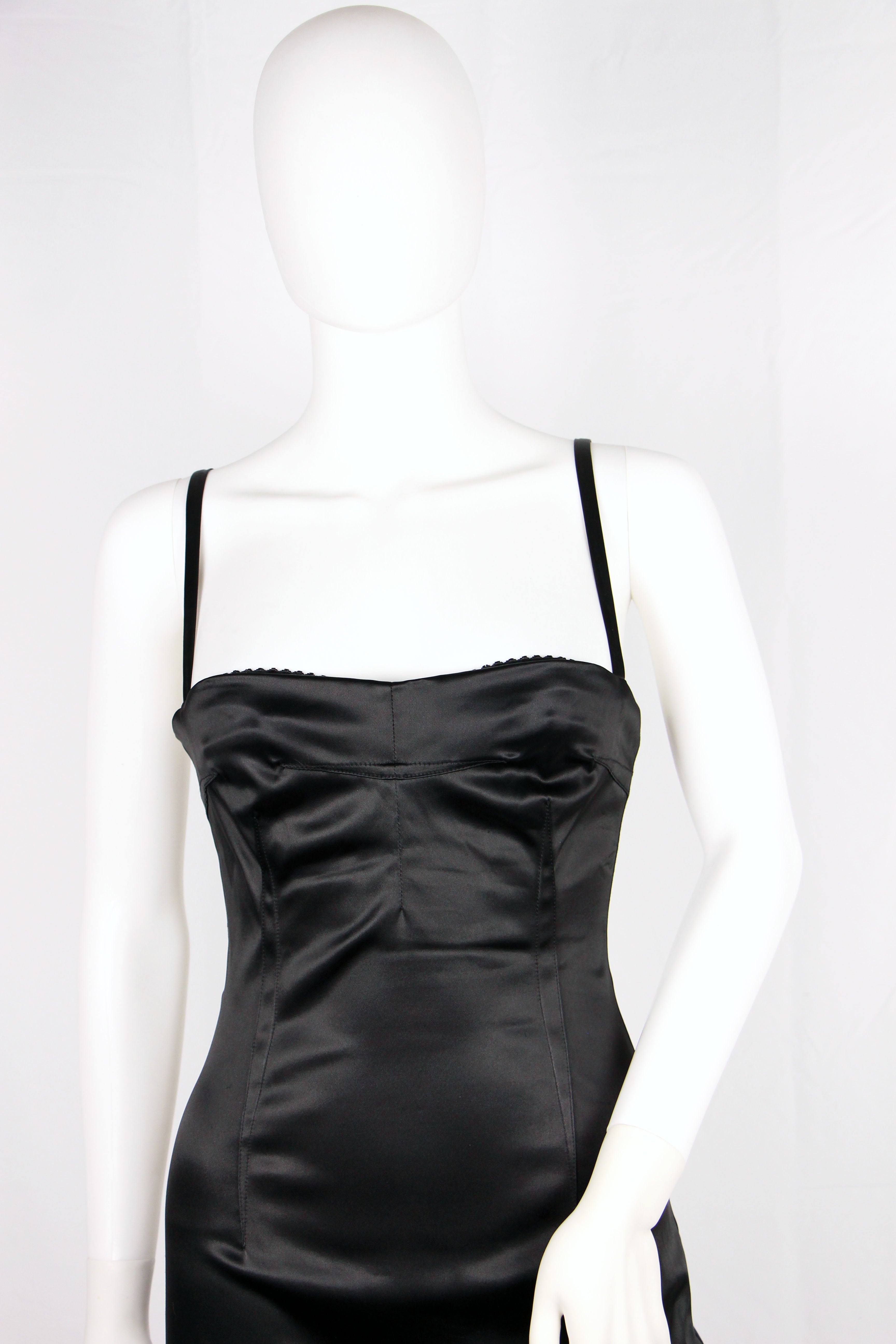 DOLCE & GABBANA black bustier dress - 2000s – nymfavintage