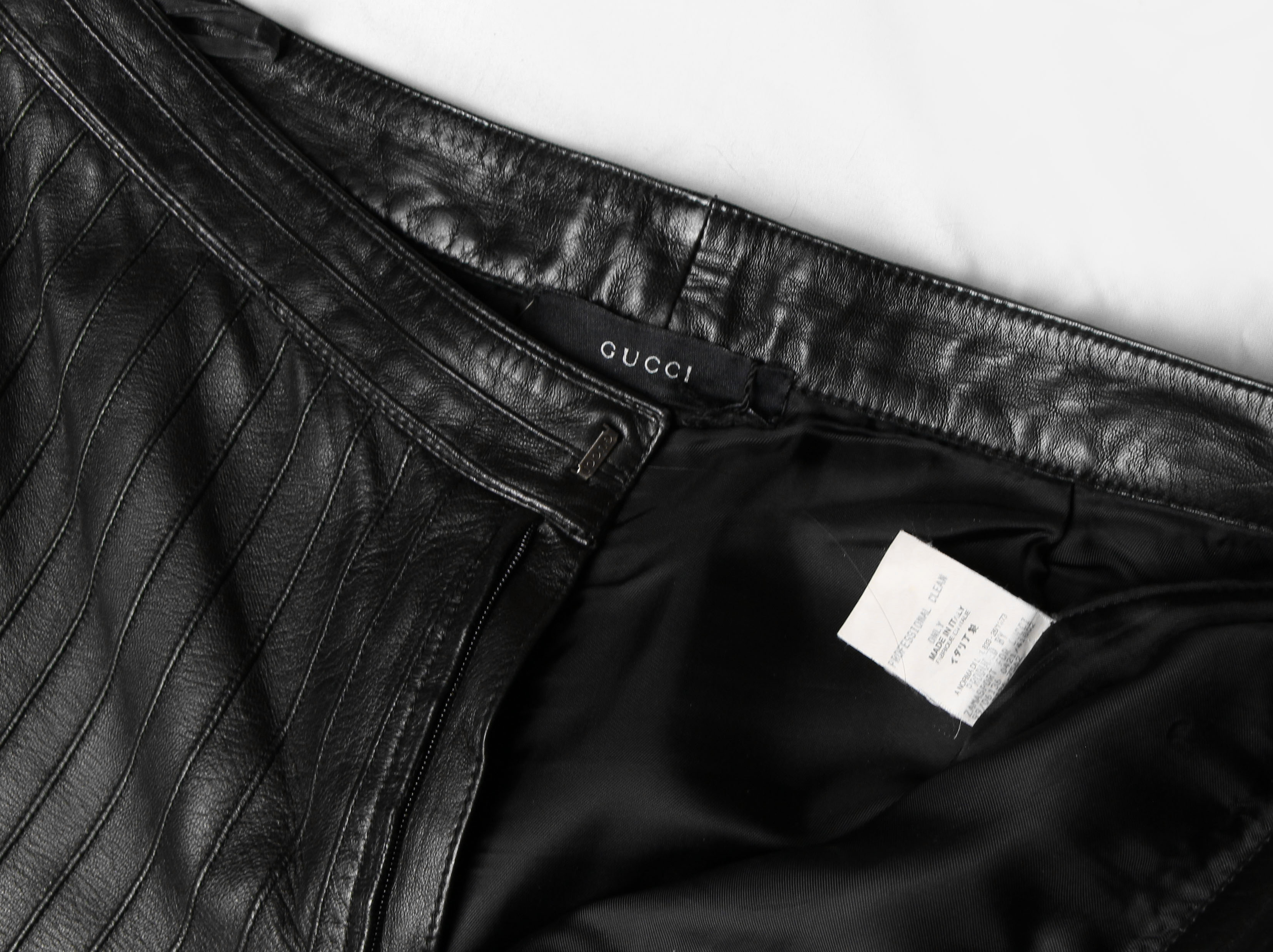 gucci leather pants mens