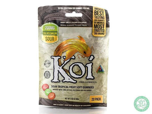 KOI Sour Tropical Fruit Soft CBD Gummies