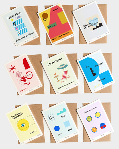 Cartes postales Dolcenola Studio, idée cadeau femme, imprimée en France