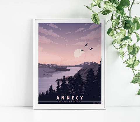 Affiche du lac d'Annecy 