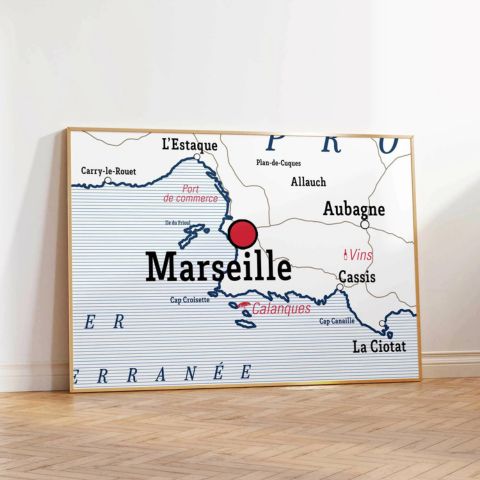 Poster carte scolaire Marseille