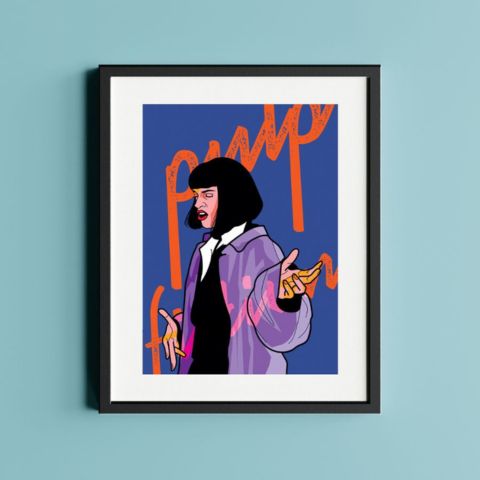 Affiche Pulp Fiction, Mia Wallace, idée cadeau originale