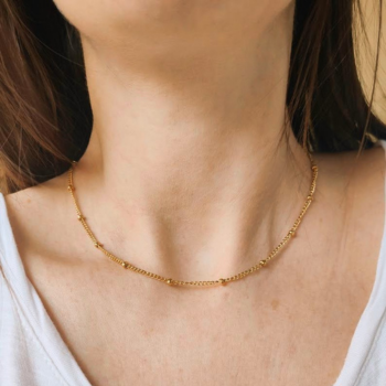 Collier Satellite Doré, gold filled, idée cadeau anniversaire femme