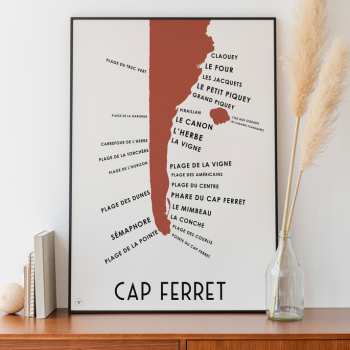 Affiche Cap Ferret, cadeau original femme