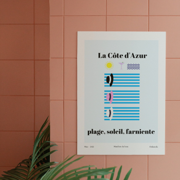 Poster La Côte d'Azur, cadeau personnalisé