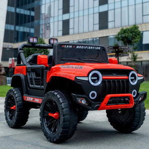 Ride On Truck 12V 7AH Ride On Toys with Remote Control 2 Seater Electric Ride On Cars for Kids Electric Vehicles, Power Wheels Jeep, 180LBS Load Capacity, EVA Rubber Tires - PURE ERA - Electric Riding Vehicles