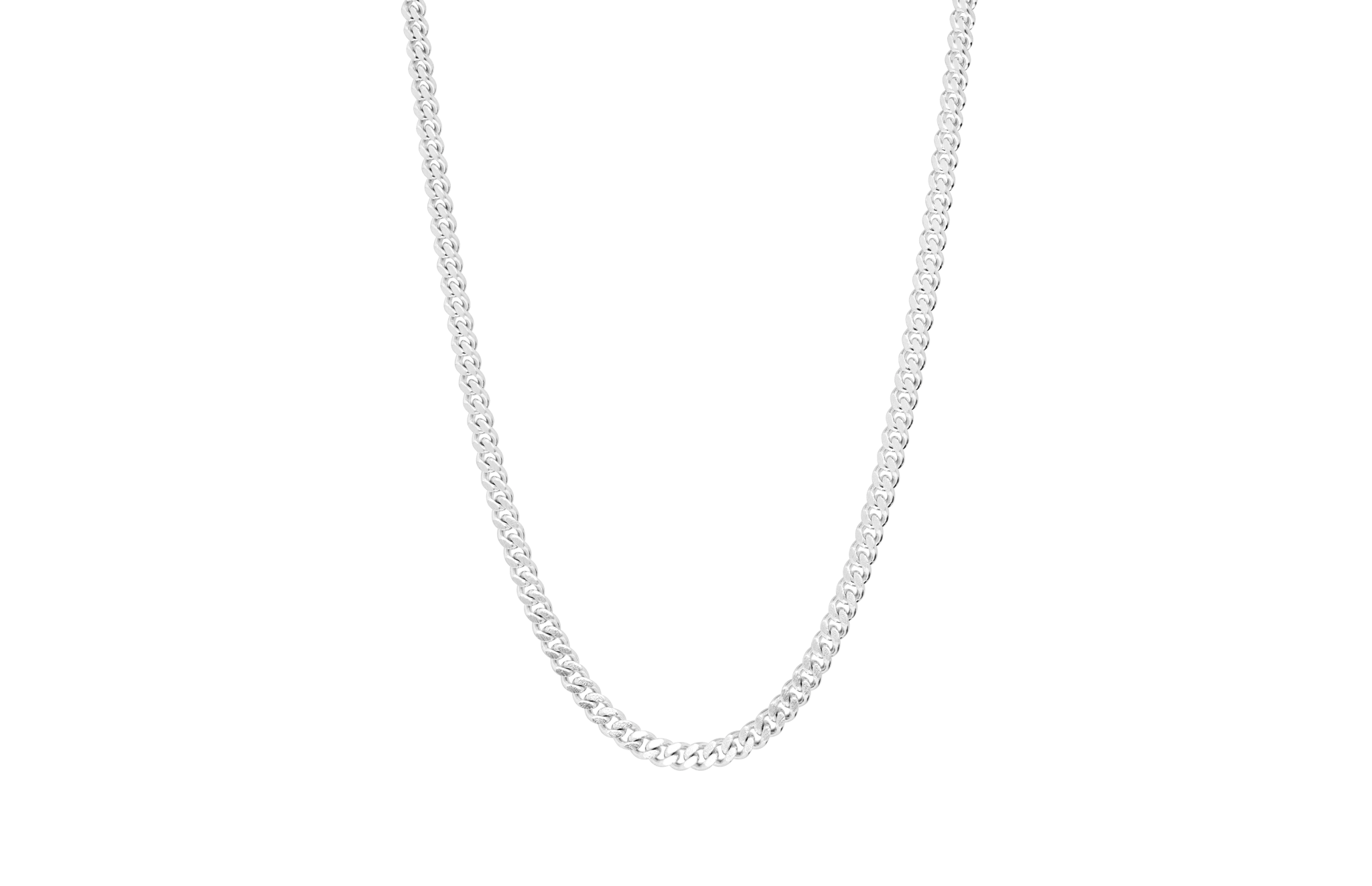 Se IX Curb Brushed Chain Silver hos Frederik IX