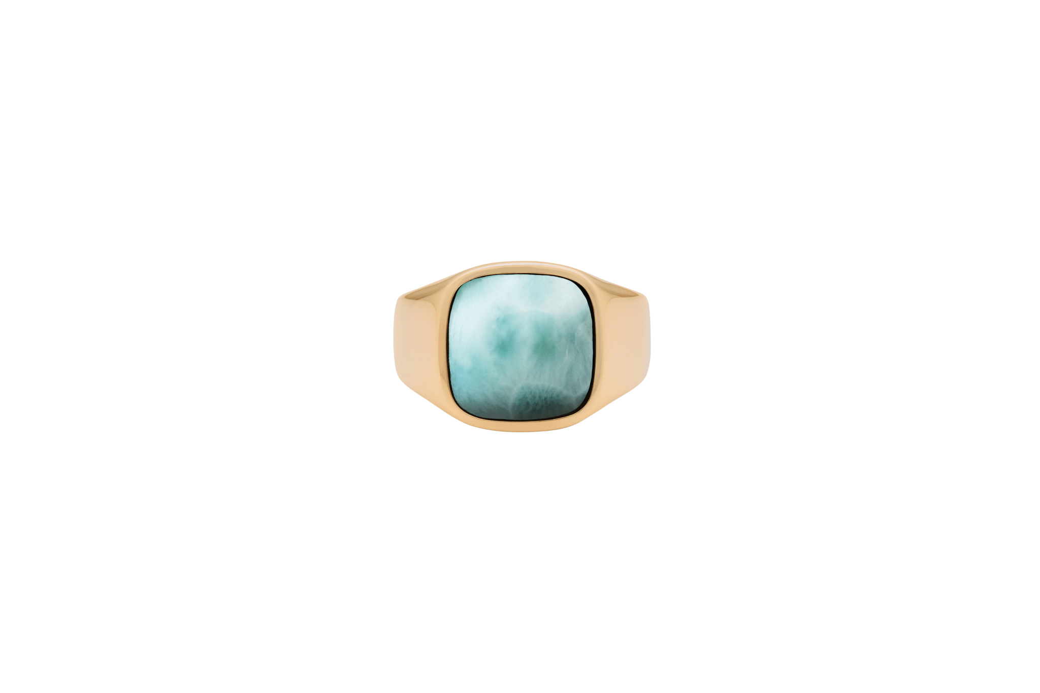 Billede af IX Cushion Signet Ring Larimar