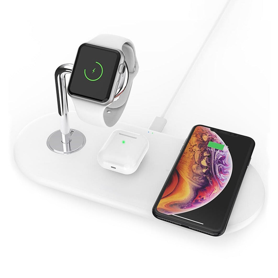 3-in-1 Wireless Charging Base for Apple Watch / Phone / Earphone + Pow ...