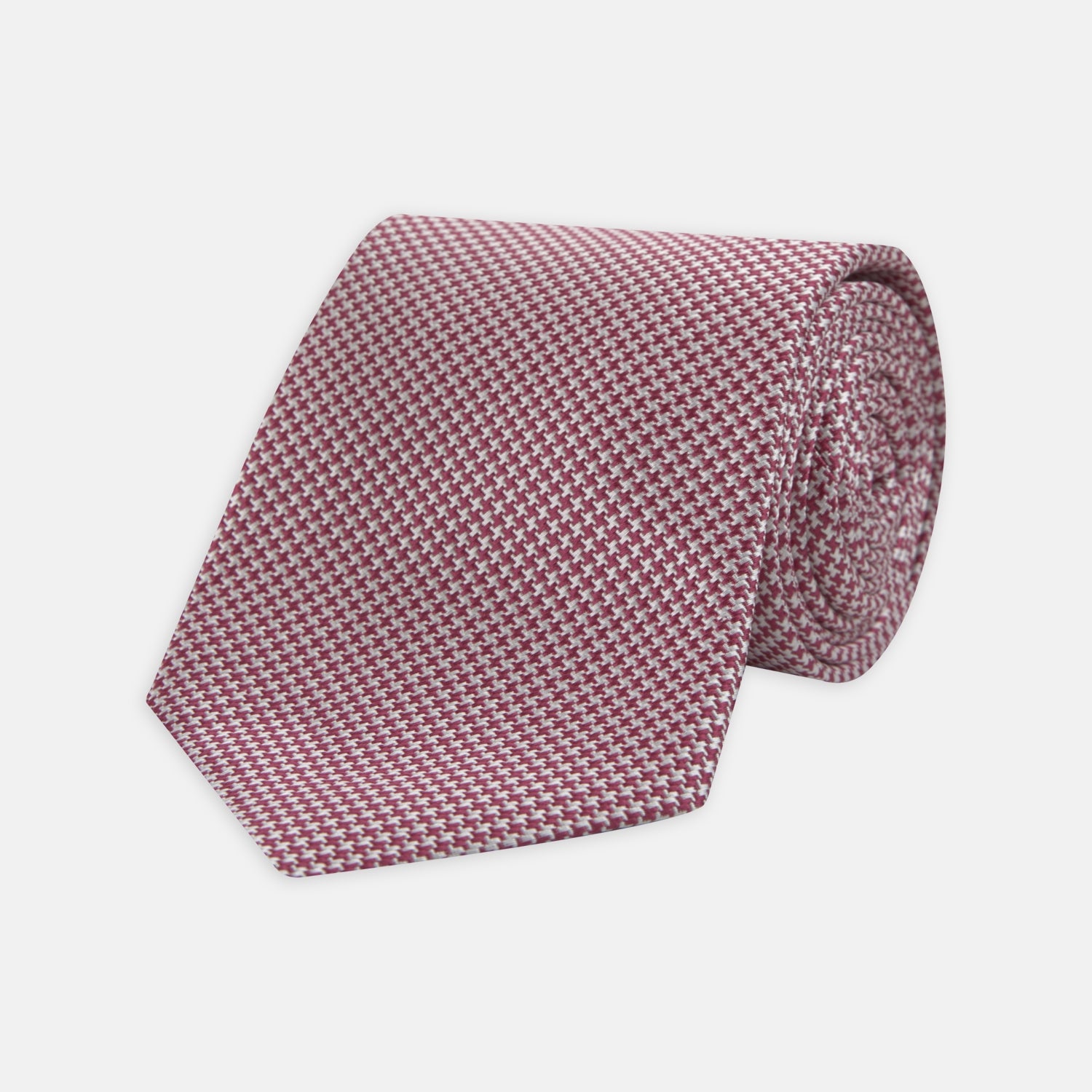 Black Houndstooth Silk Tie