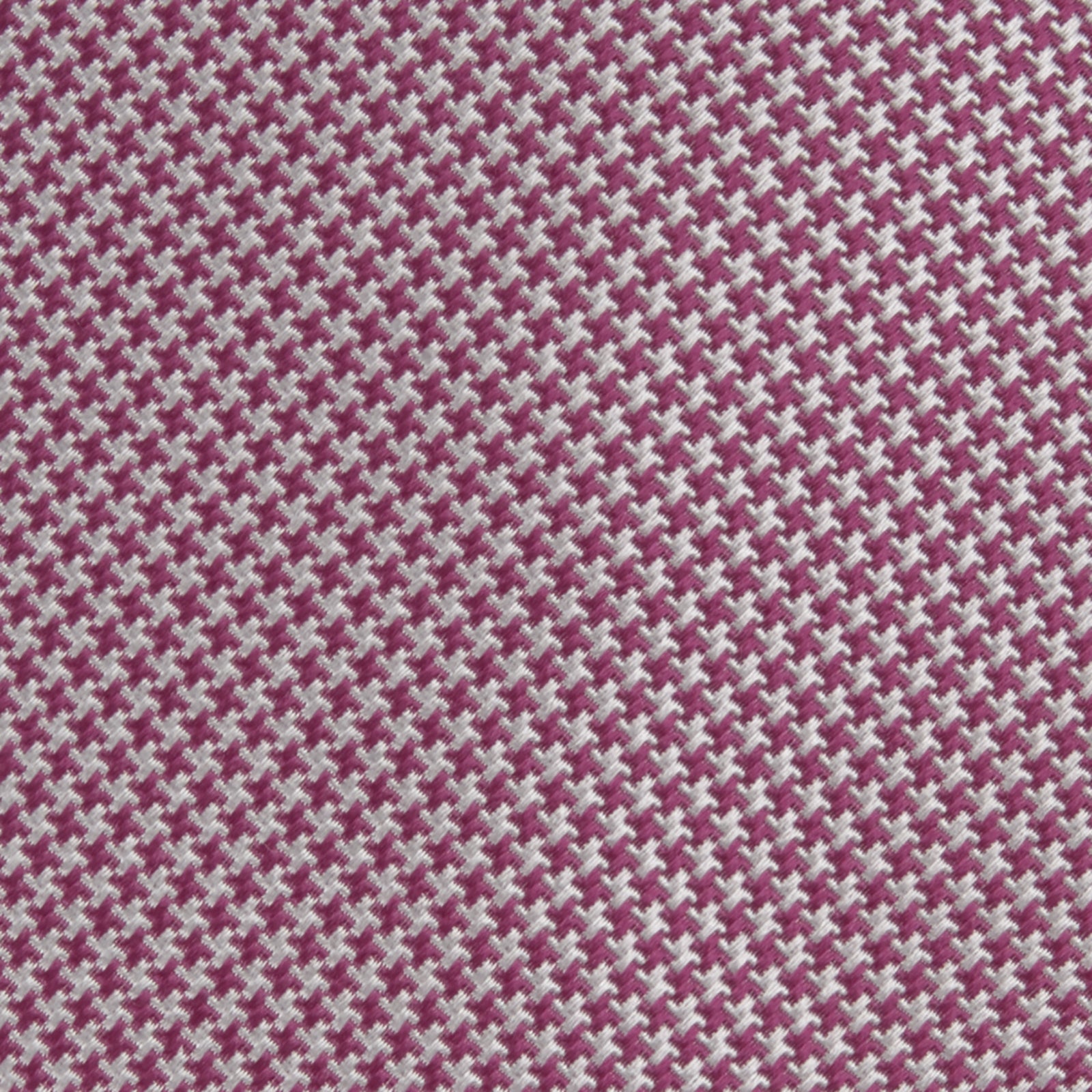 Dark Pink Houndstooth Silk Tie