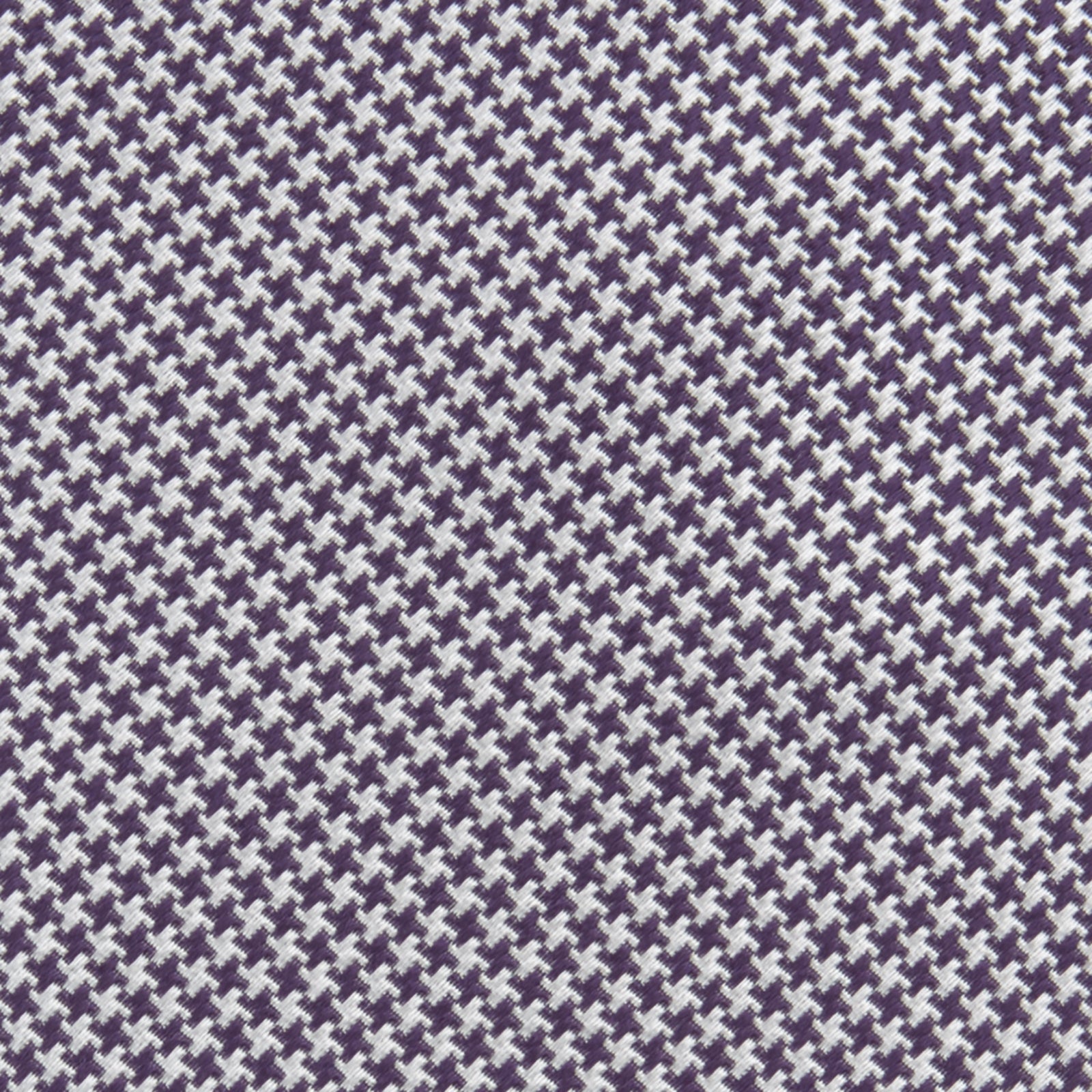 Plum Houndstooth Silk Tie