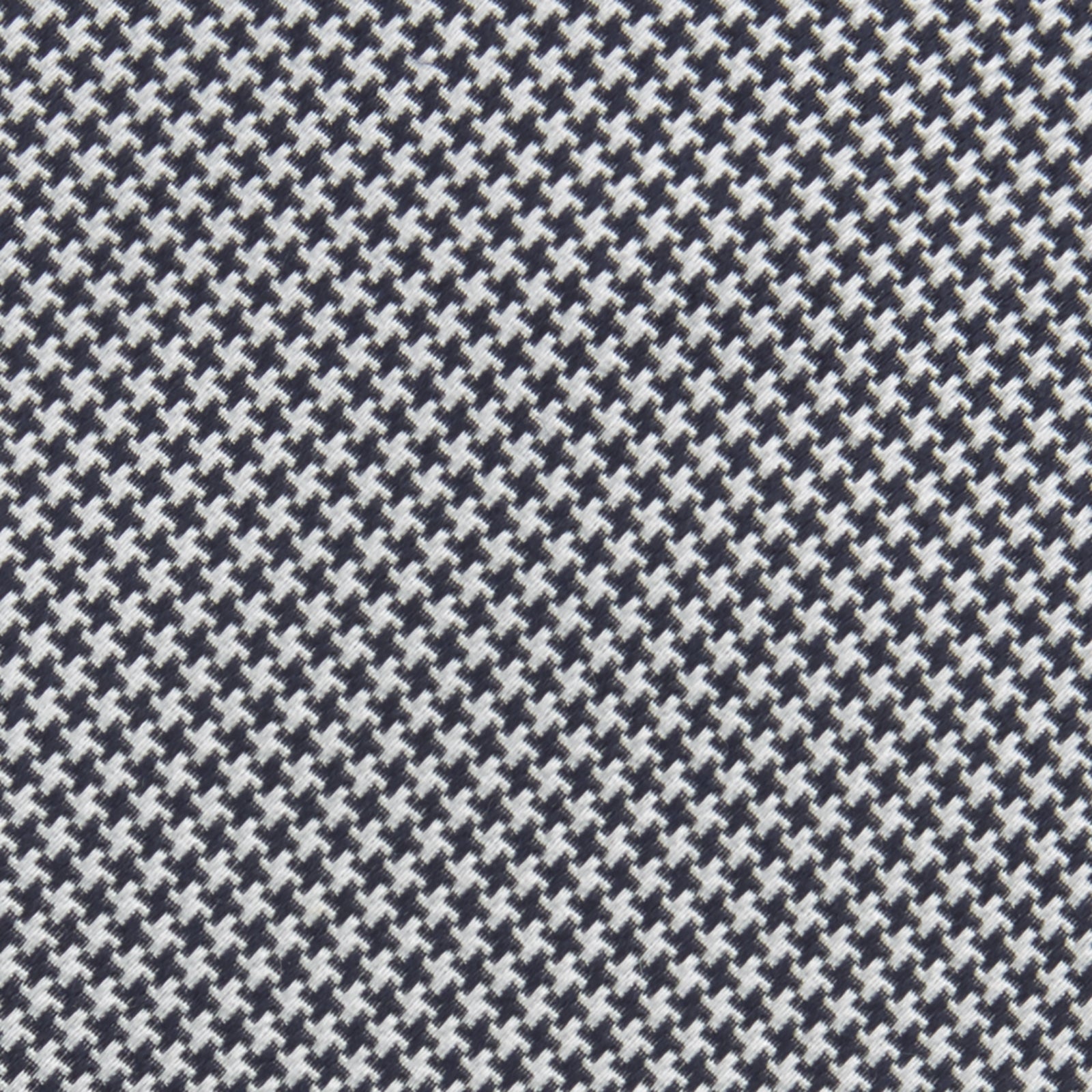 Navy Houndstooth Silk Tie