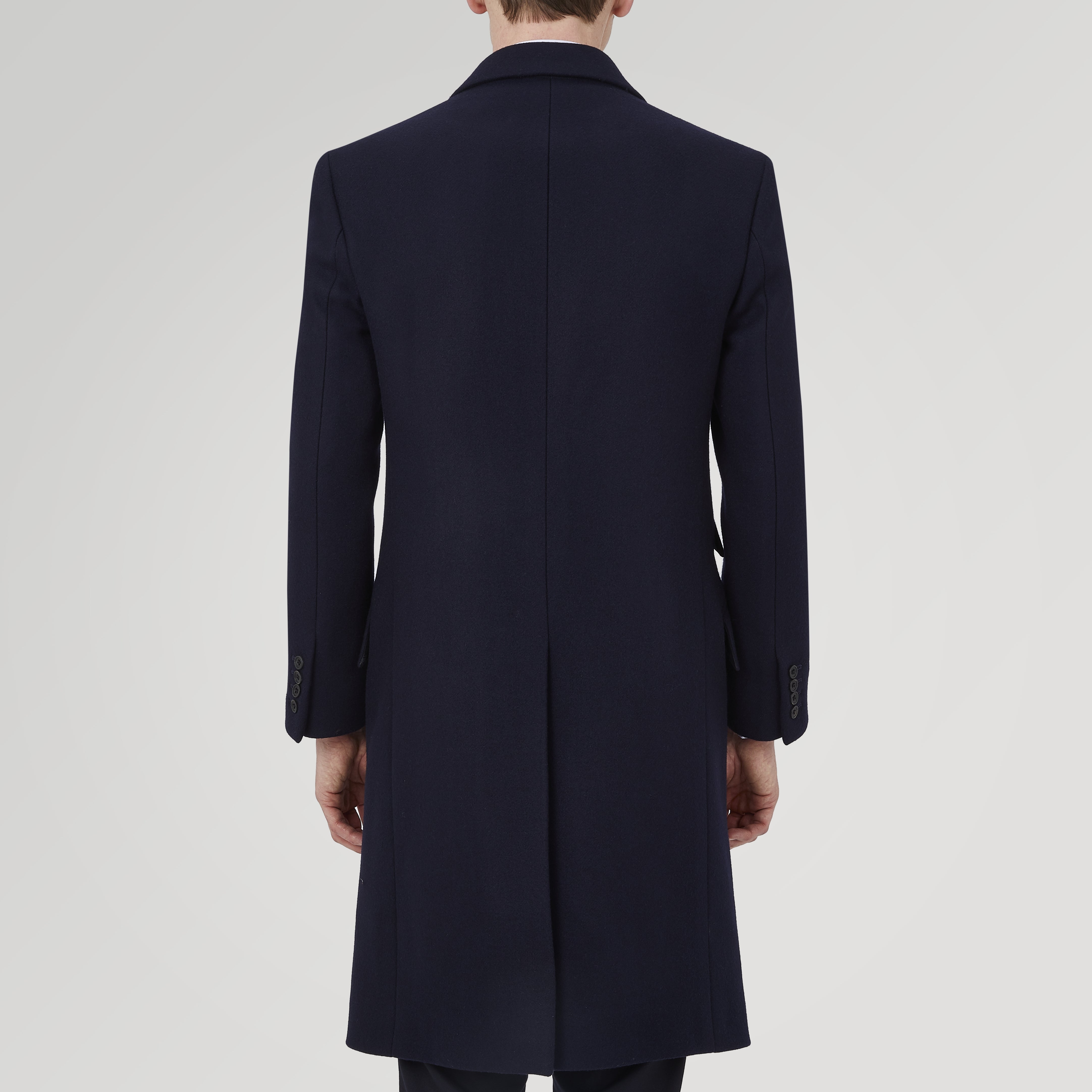 The Joseph Navy Wool Tailored Overcoat | Turnbull & Asser
