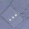 Navy Rich Stripe Shirt with T&A Collar and 3-Button Cuffs