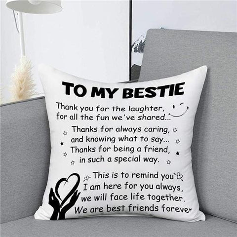 To My Bestie - We Are Best Friends Forever - Pillow Case - MYFUNNYSMIL