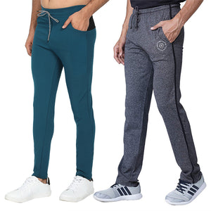 Grey and  Blue  Mens-Joggers-Pack of 2