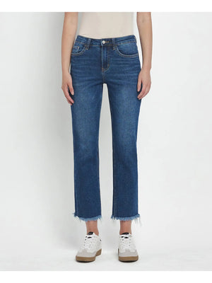 High Rise Crop Straight Jeans - Dear Rosie Boutique
