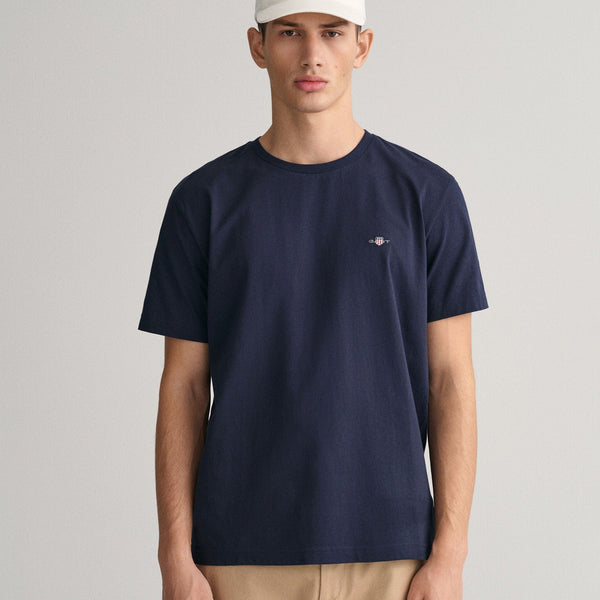 GANT Regular Fit Shield T-Shirt in Antracit Melange – Elys Wimbledon