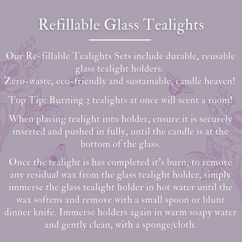 Tealight Candle Care Info