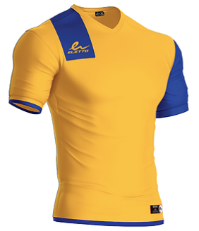 gold and blue jersey