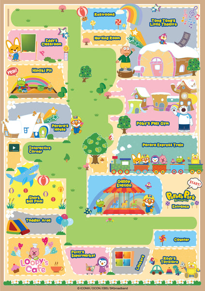 Pororo Park Attraction Map