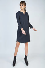 Load image into Gallery viewer, Long Sleeve Dress with Rounded Hemline