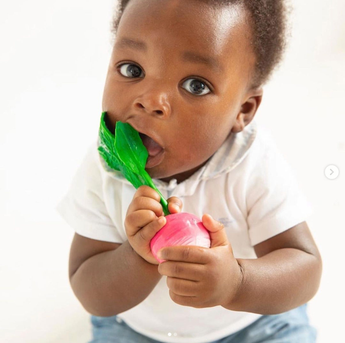 ramona the radish teething toy