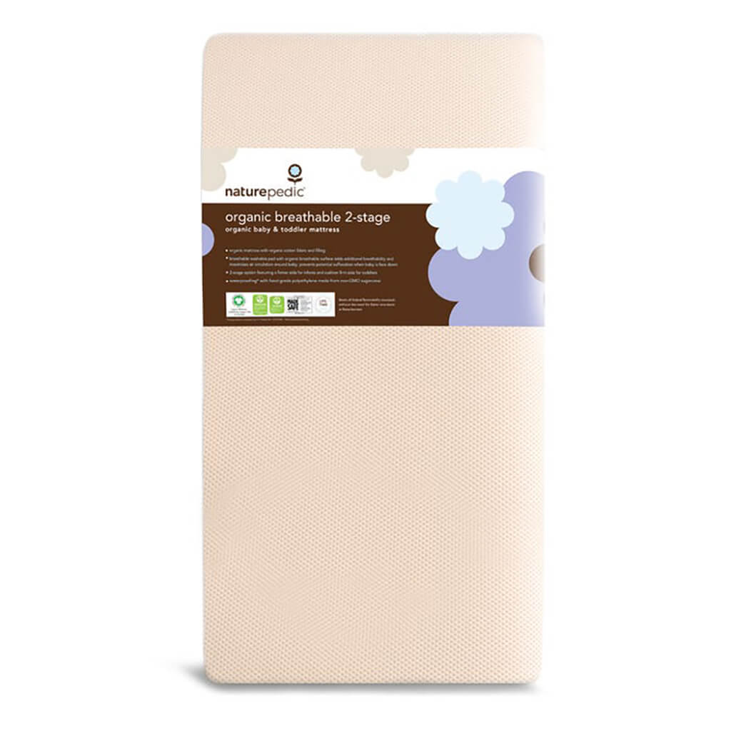 Naturepedic Organic Breathable 2 Stage Crib Mattress with ...