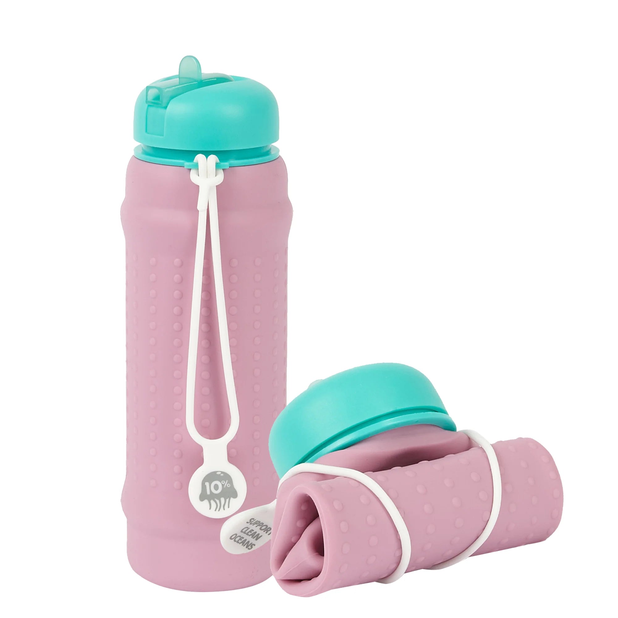 Rolla Bottle Pink with Teal Lid