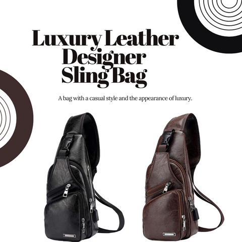 Luxury Leather Designer Sling Bag
